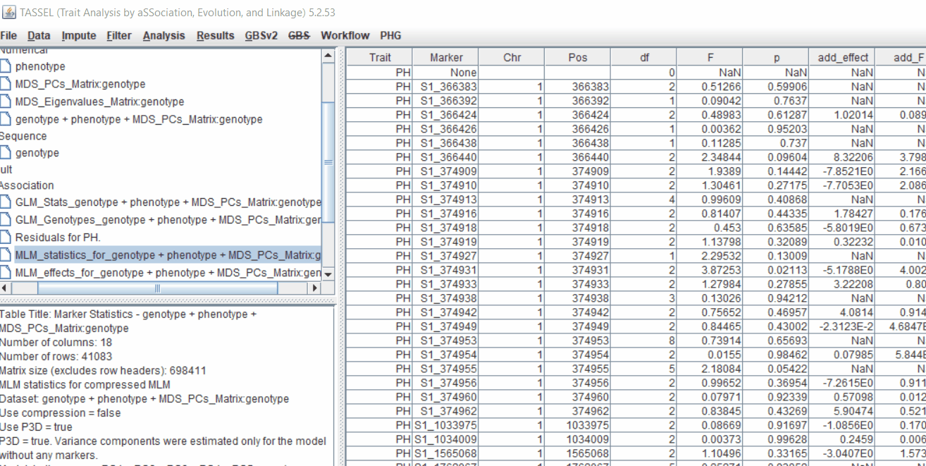 Export results